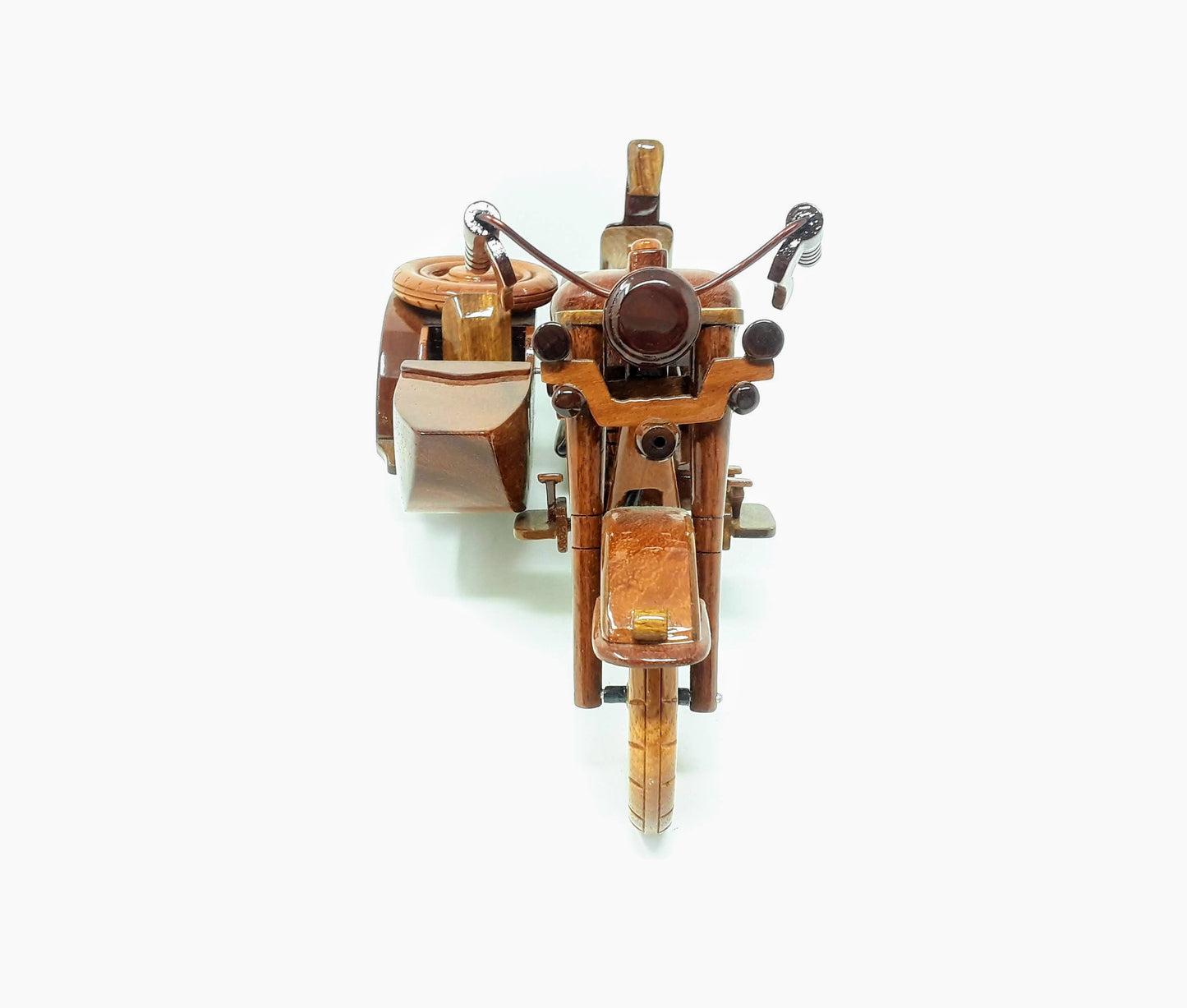 Harley Motorcycle (with side car) Wood Model