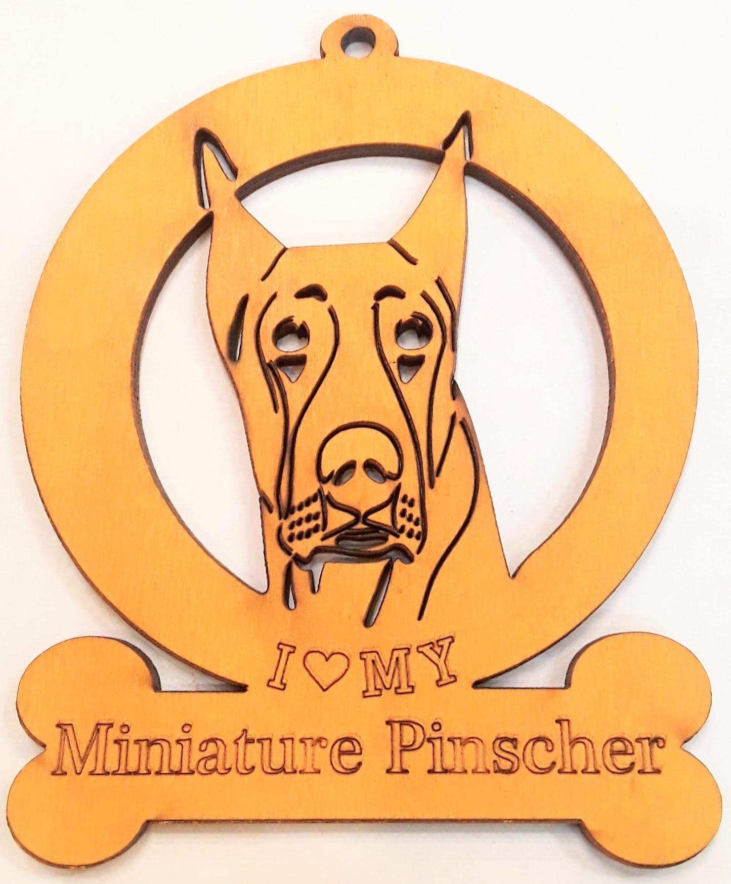 Mini Pincher Dog Ornament