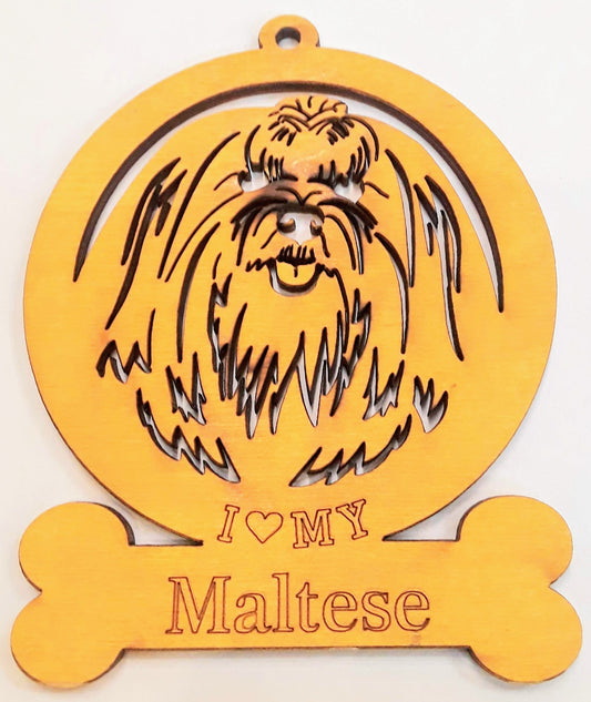 Maltese Dog Ornament