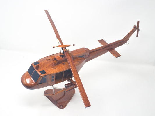 UH-1 Huey Gunship Helicopter Wood Model
