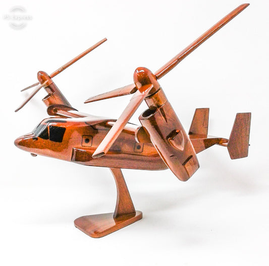 V-22 Osprey Helicopter Wood Model