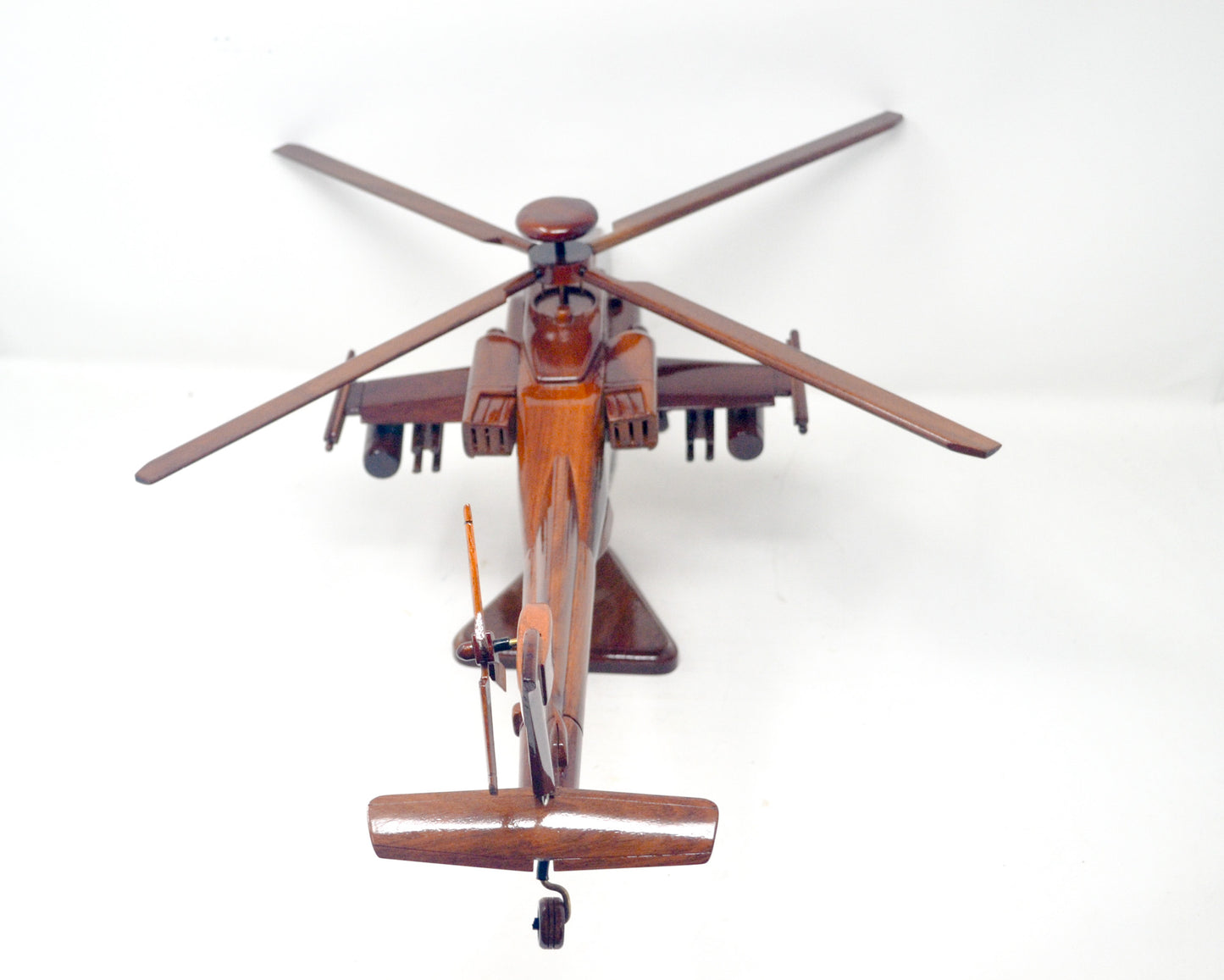 AH-64 Apache Helicopter Wood Model