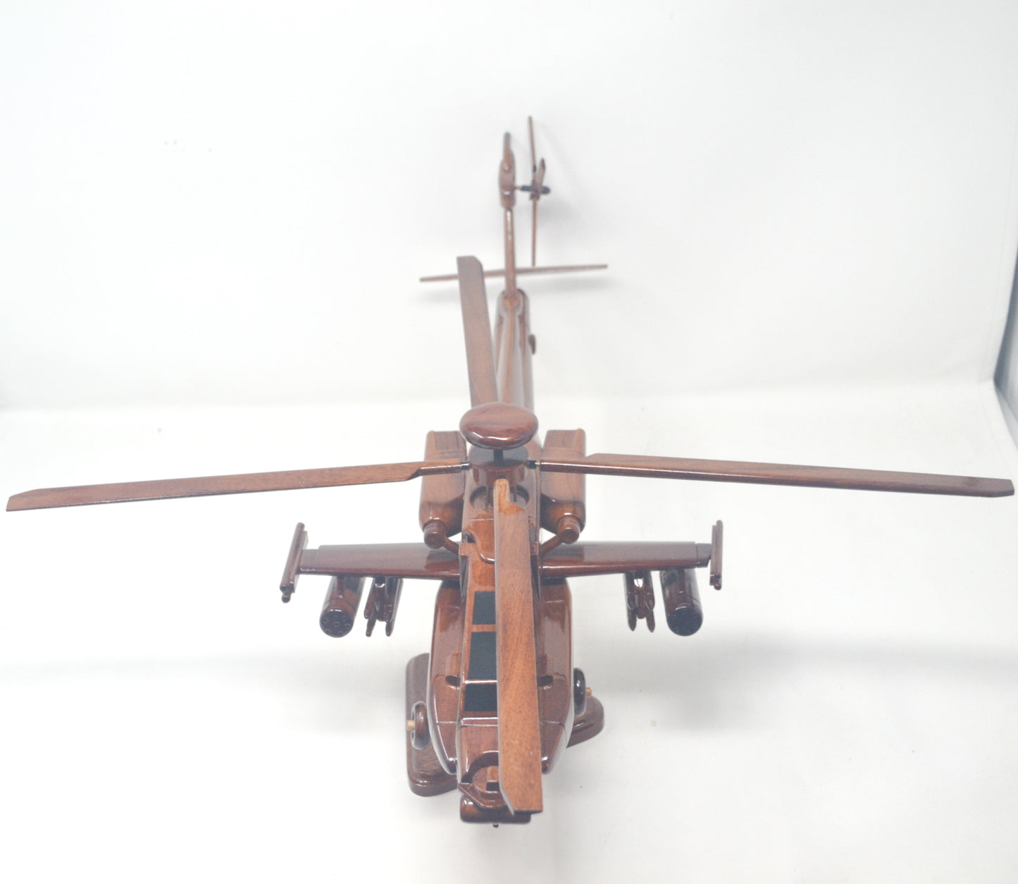 AH-64 Apache Helicopter Wood Model
