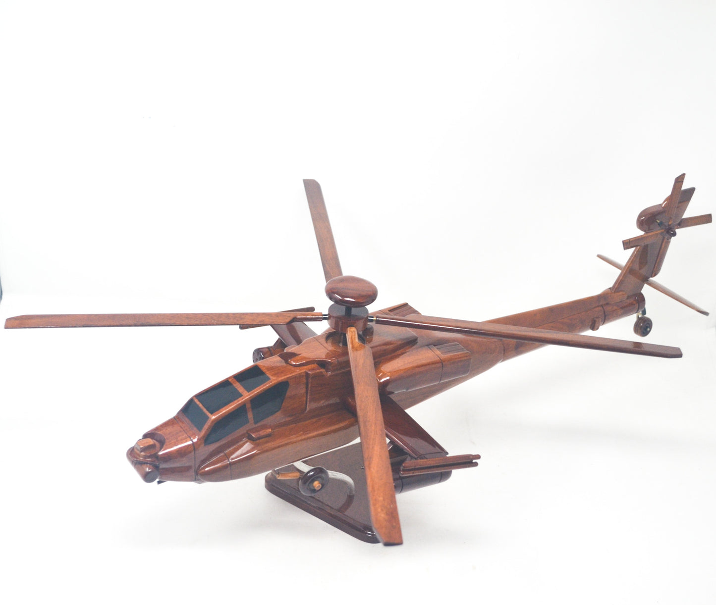 AH-64 Apache Helicopter Wood Model