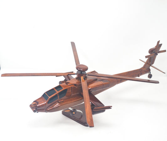AH-64 Apache Helicopter Wood Model