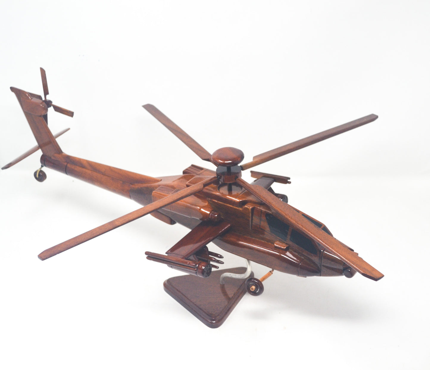 AH-64 Apache Helicopter Wood Model